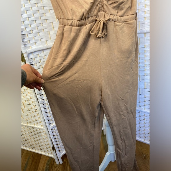 NWT Hem & Thread HUDSON SOFT RUCCED JUMPSUIT- CAPPUCCINO - Picture 11 of 15